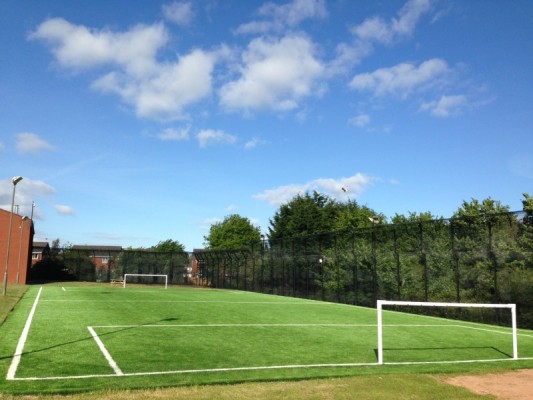 football pitch on sunny day