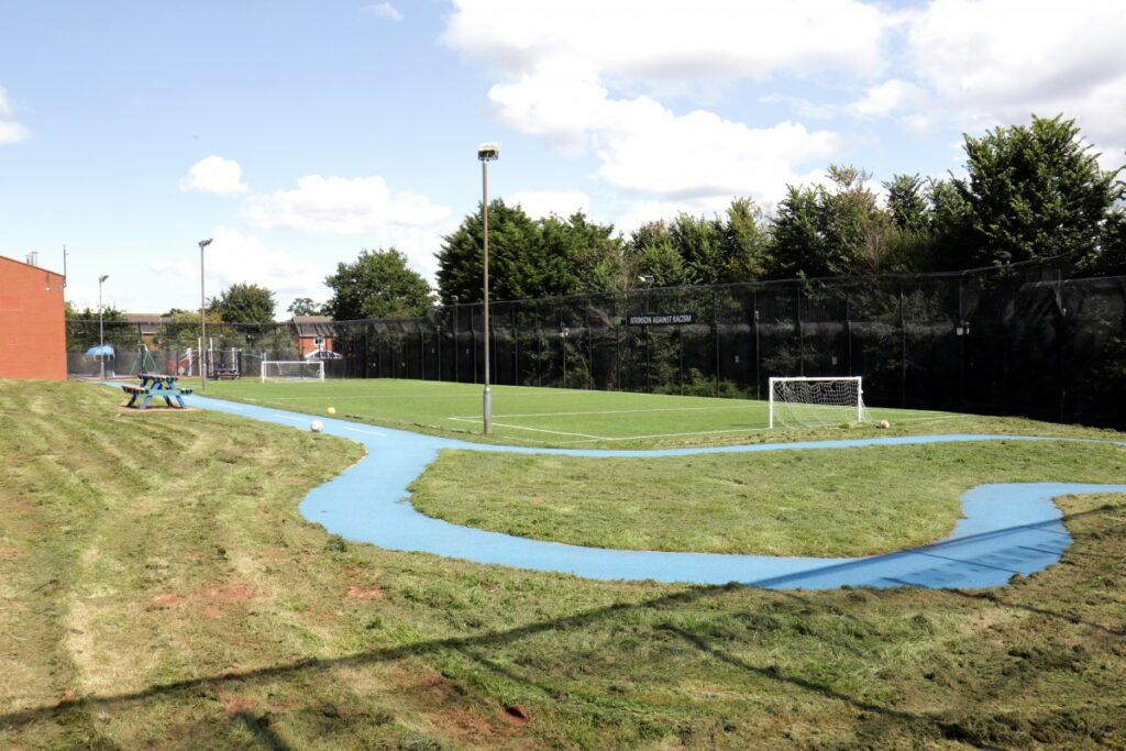 sports field and path