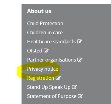 Where to find our privacy notice