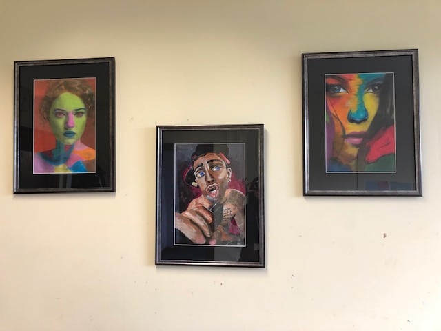 pictures on a wall